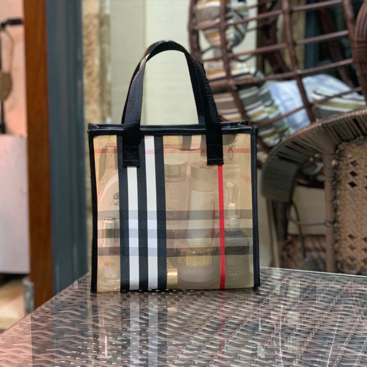 Simple Fashion Mesh Portable Wash Hand Bags