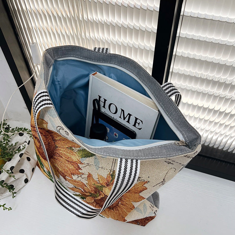 Women's Silk Cloth Fashion Korean Creative Pattern Women's Shoulder Bag
