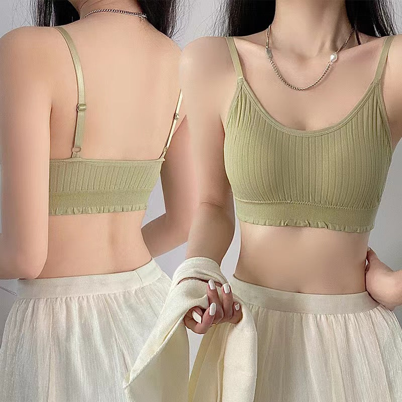 Latex Chest Pad Wrapped Beautiful Back Tanks Camis