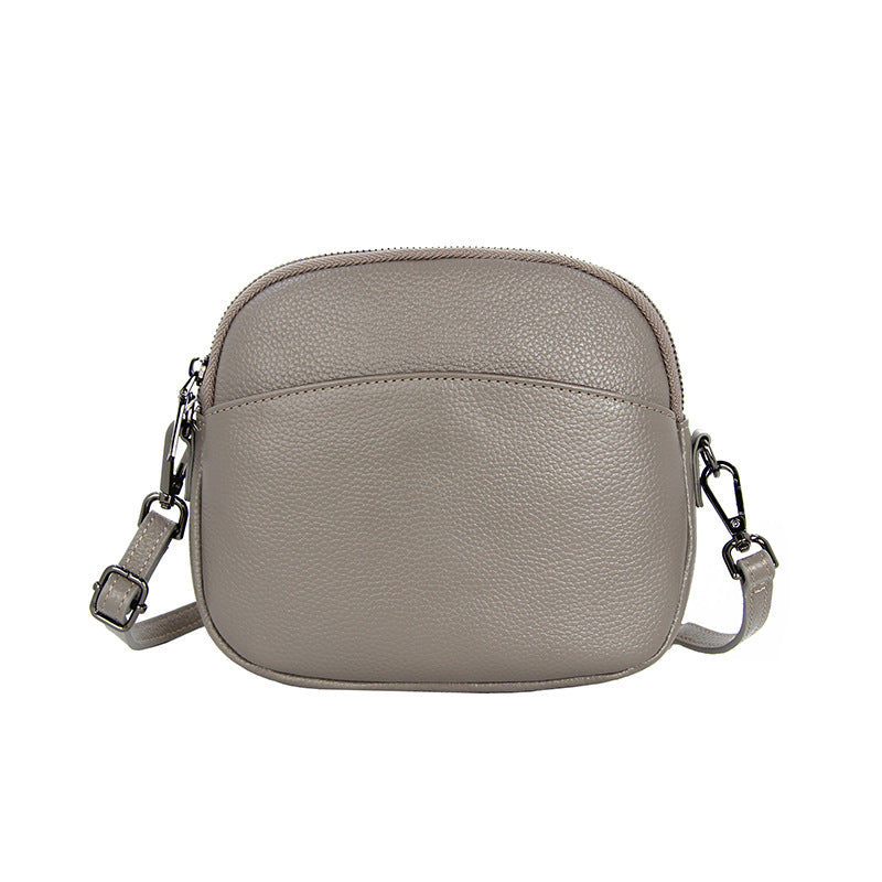 Women's Layer Cowhide Simple Large Capacity Fashion Bags