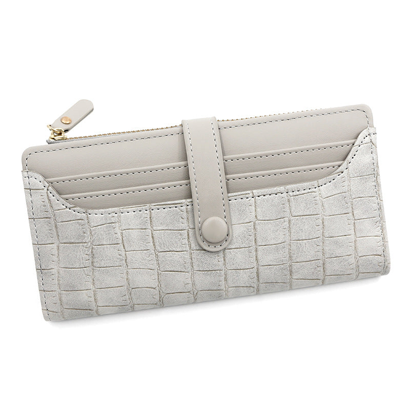 Women's Slots Long Multifunctional Zipper Clutch Large Ladies Wallet