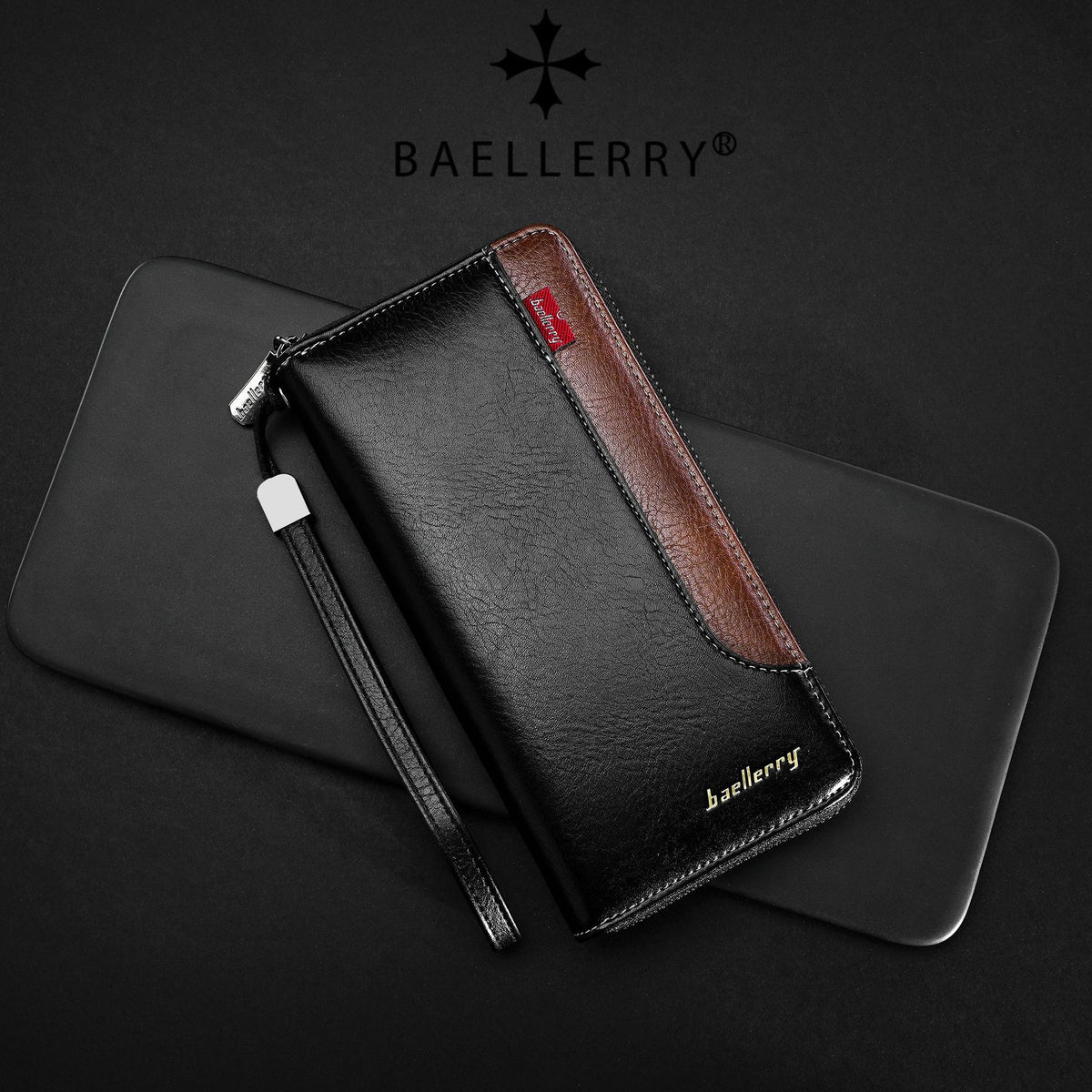 Men's Large Capacity Contrast Color Business Clutch Men's Wallet