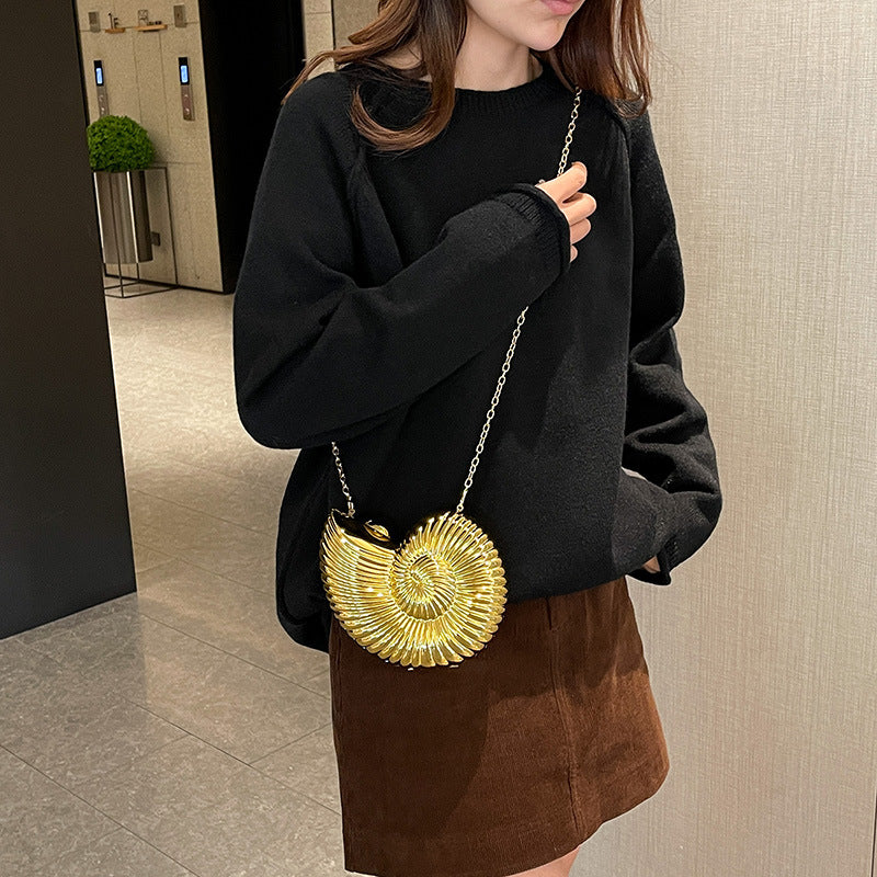 Women's Good-looking Personality Conch Female Acrylic Chain Beach Shoulder Bags