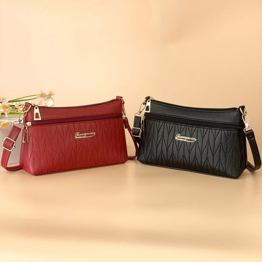 Women's Leather Mother Trendy Underarm Temple Fair Market Crossbody Bags