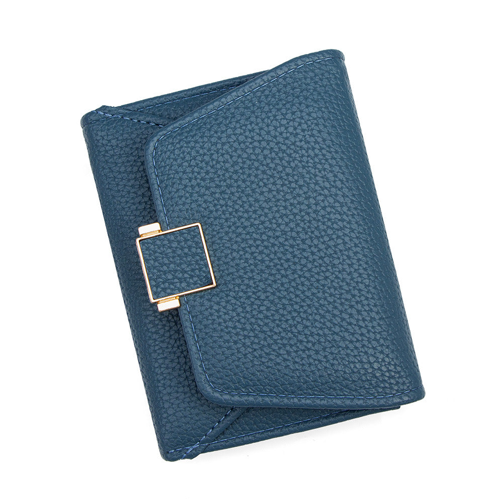 Women's Exquisite Embossed Two Fold Folding Side Bags