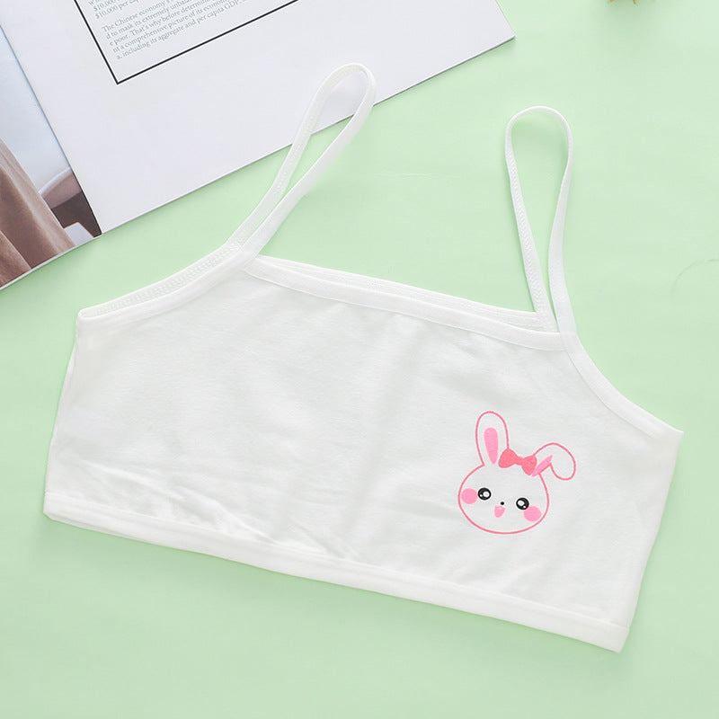 Cropped Primary School Sling Cartoon Purified Cotton Bras