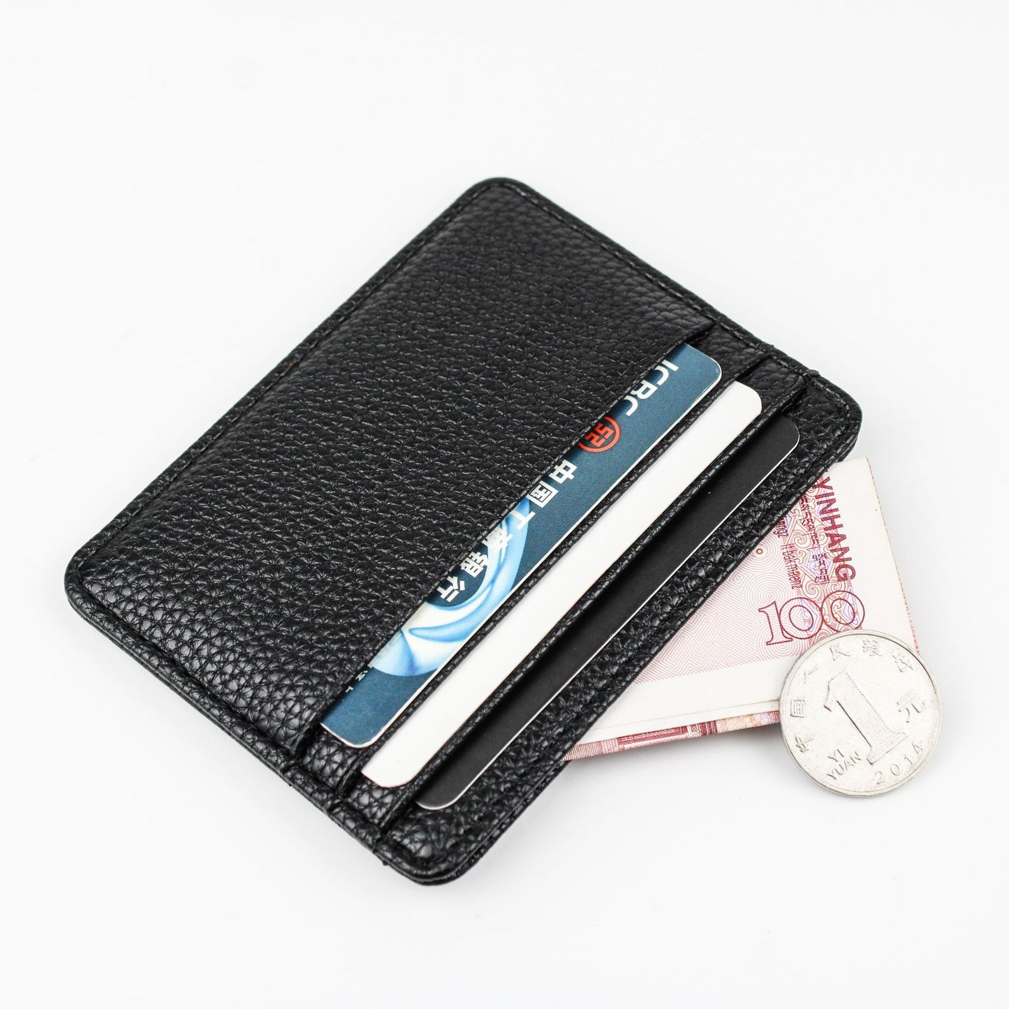 Graceful Cool Exquisite Leather Cutting Ferrule Card Holder