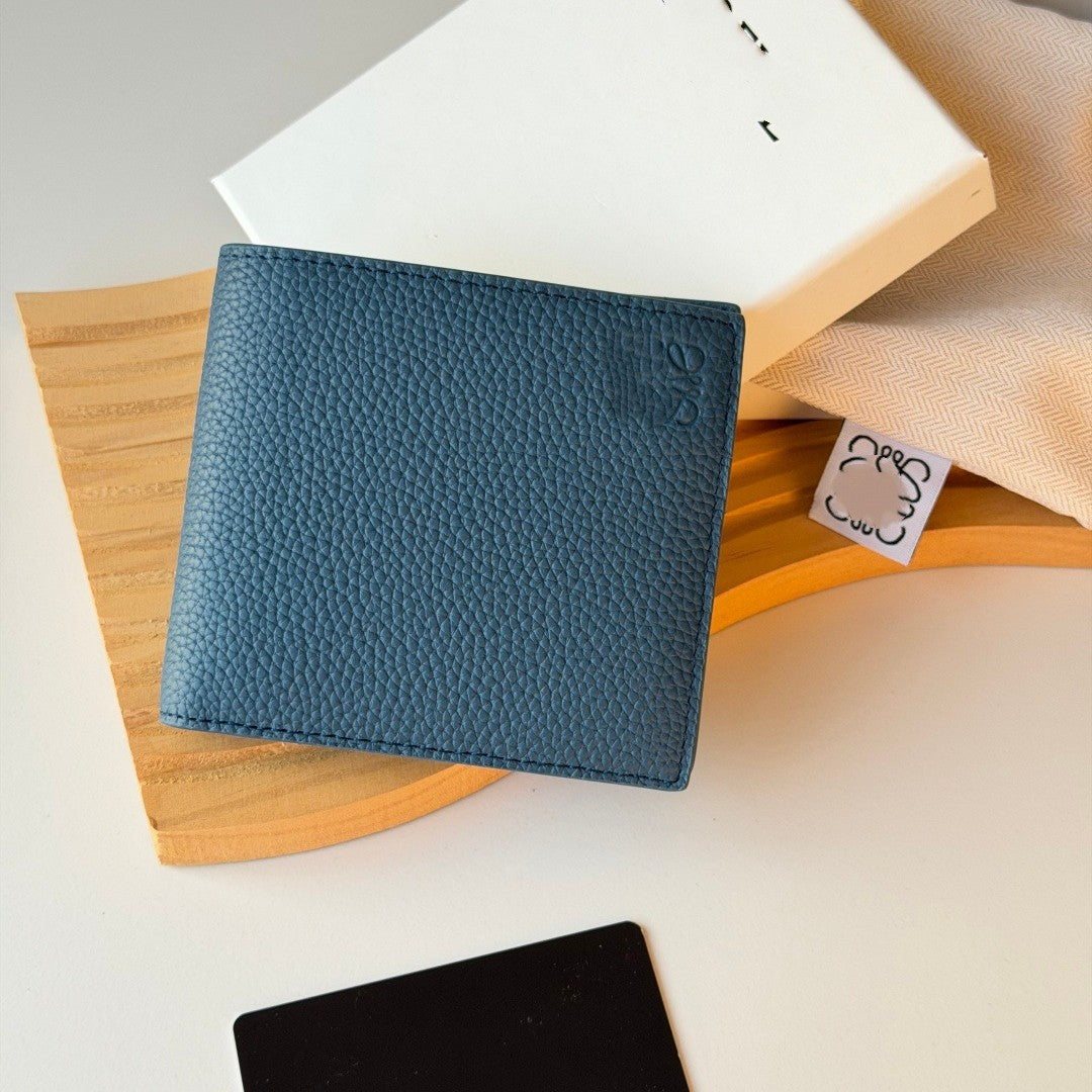 Men's Lychee Pattern Solid Color Large Capacity Simple Men's Wallet