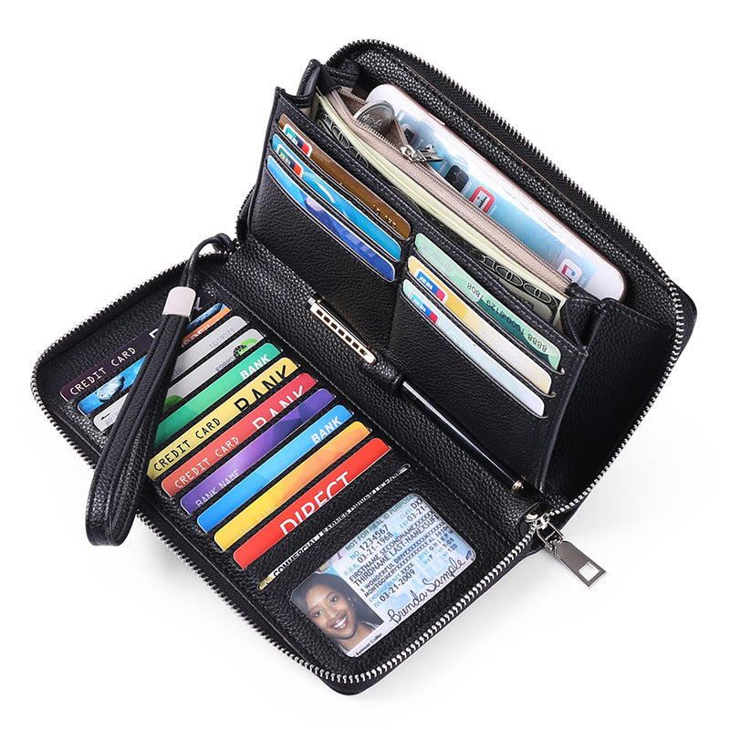 Women's Swiping Large Capacity Long Multi Slots Ladies Wallets