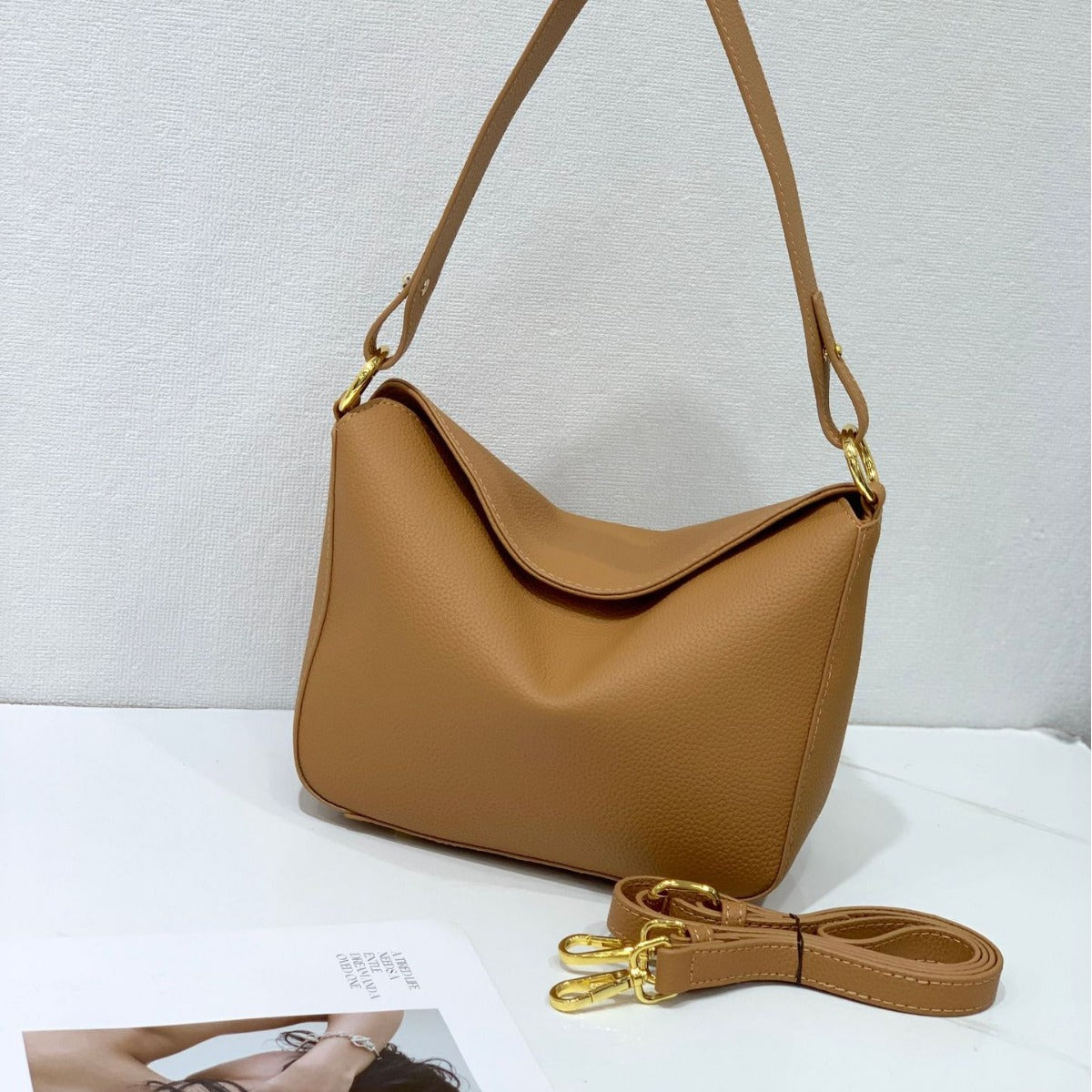 Women's Genuine Leather First Layer Cowhide Underarm Fashion Bags