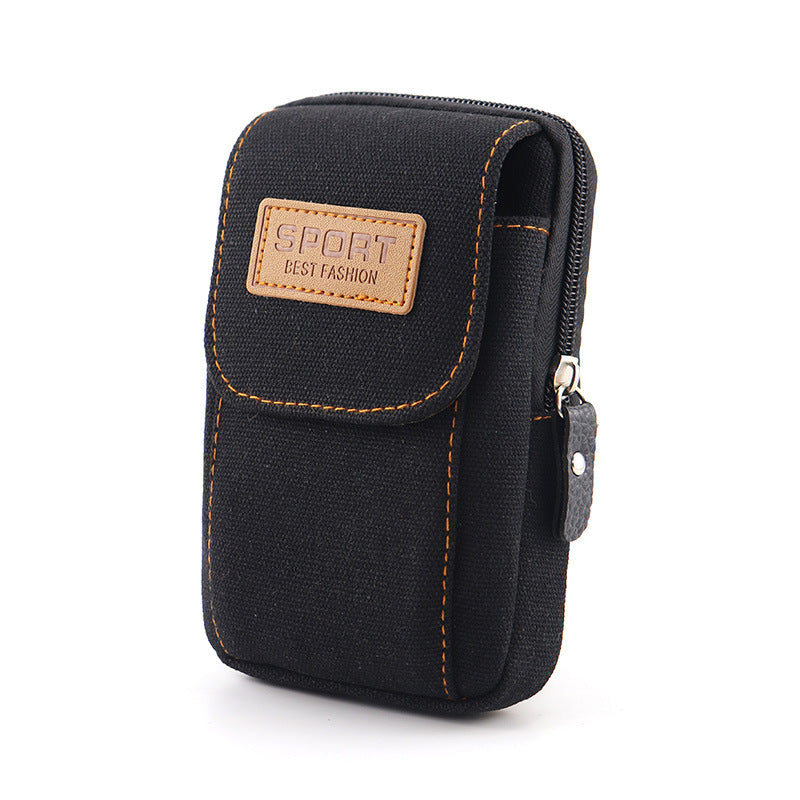 Men's Comfortable Mobile Cell Canvas Pannier Bags