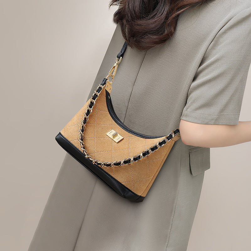 Women's Summer Fashion High-grade Rhombus Chain Underarm Women's Messenger Bag