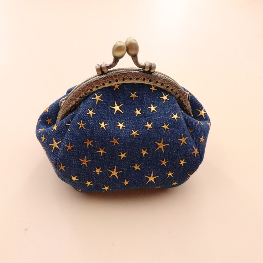 Women's Denim Cloth Vintage Handmade Finished Coin Purses