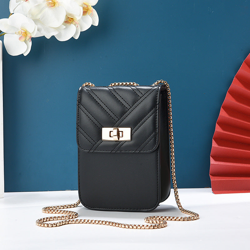 Women's Summer One Minority Simple Embroidered Contrast Phone Bags