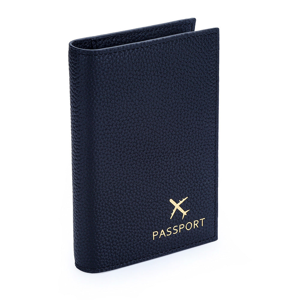 Women's & Men's Pure First Layer Cowhide Passport Fashion Thin Leather Ladies Wallet