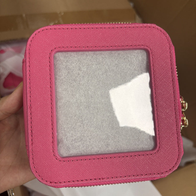 Transparent Portable Compact Cosmetics Storage Box Bags