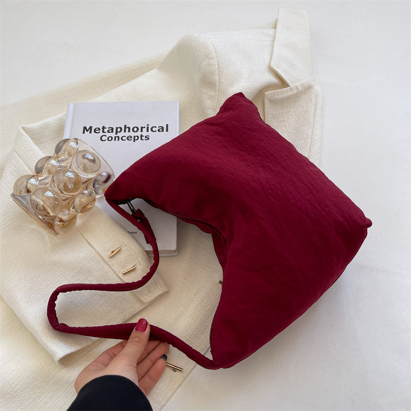 Women's Color Large Capacity Soft Glutinous Nylon Bags