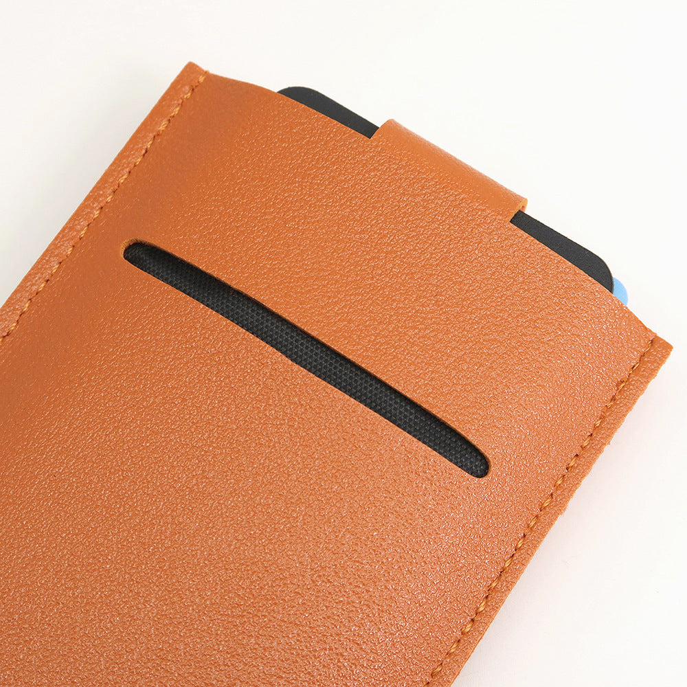 Layered Pull-out Business Multiple Slots Leather Card Holder