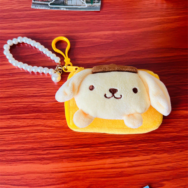 Unique Creative Cartoon Plush Pendant Certificate Purses