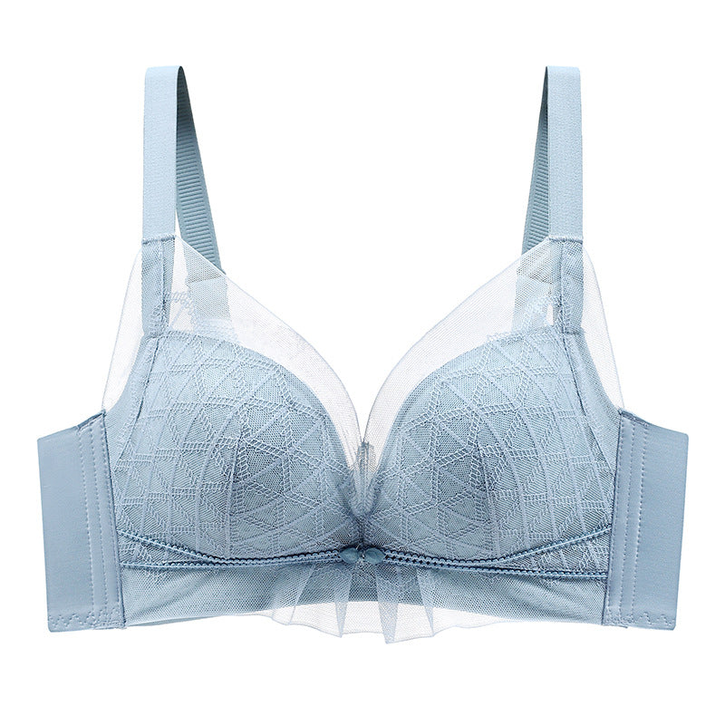 Women's Breast Push Up Breathable Flat Chest Lingerie Sets