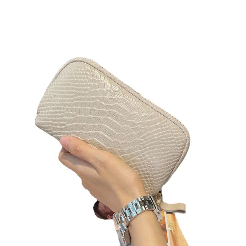 Long Clutch Female Temperament Wrist Crocodile Handbags