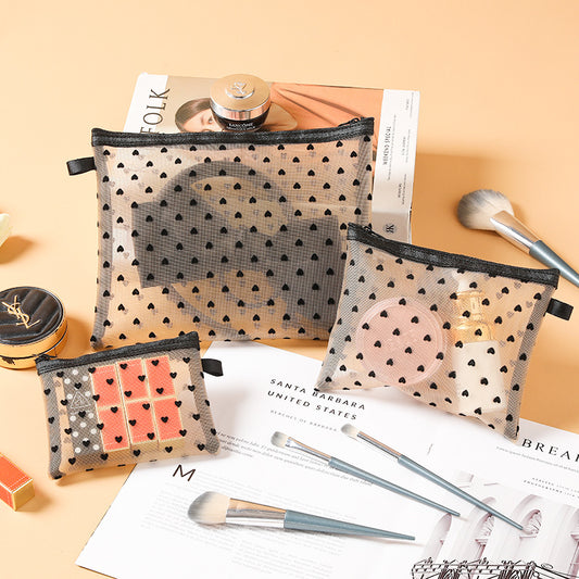 Versatile Portable Mini Mesh Size Makeup Cosmetic Bags