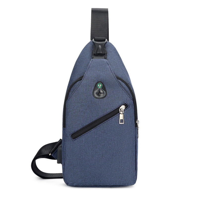 Men's Attractive Waterproof Rechargeable Riding Trend Men's Chest Bags