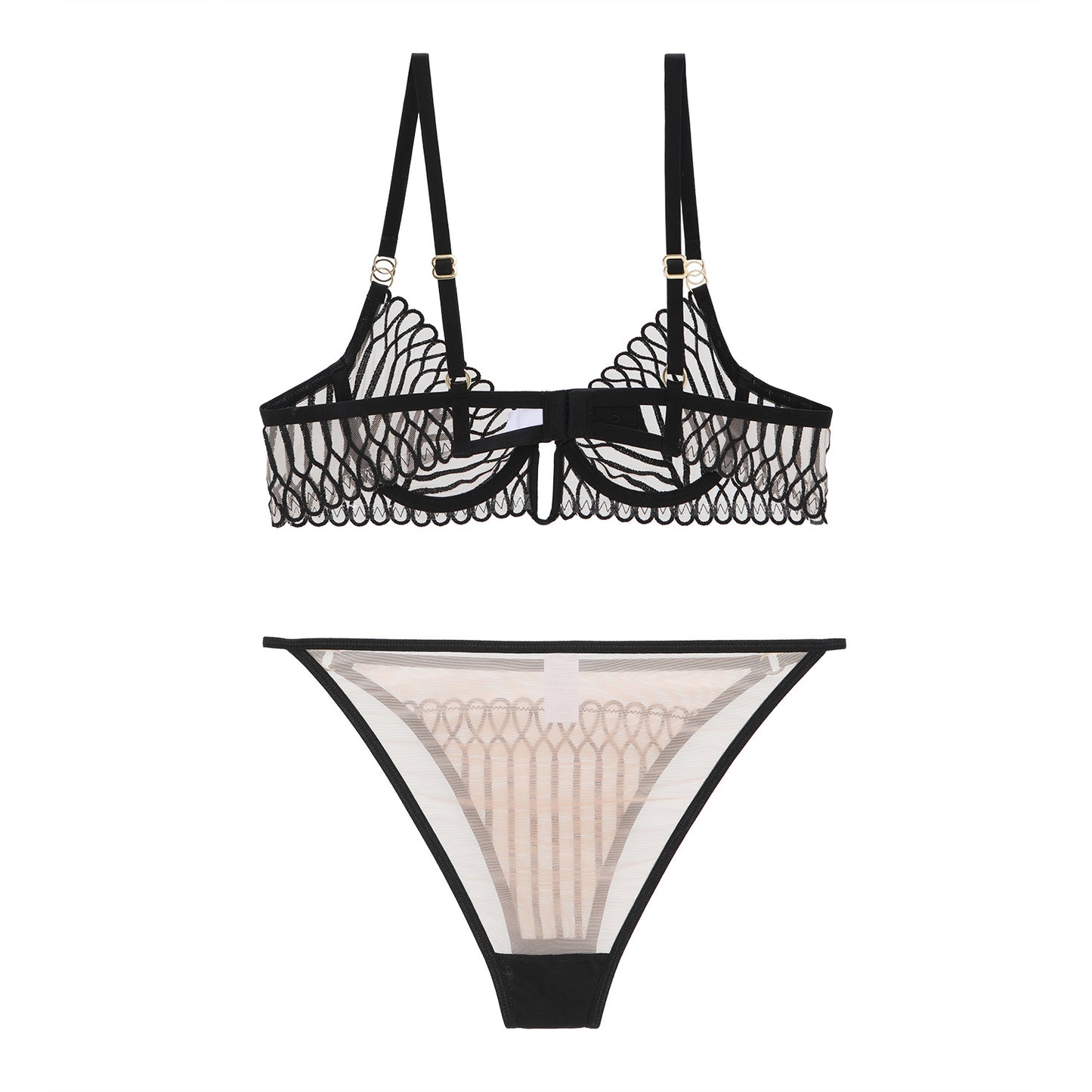 Elegant Graceful Deep Steel Ring Natural Bras