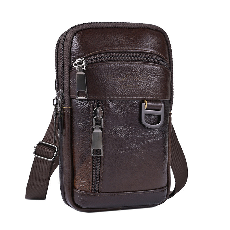 Men's Mini Saddle Genuine Leather Retro Mobile Men's Waist Packs