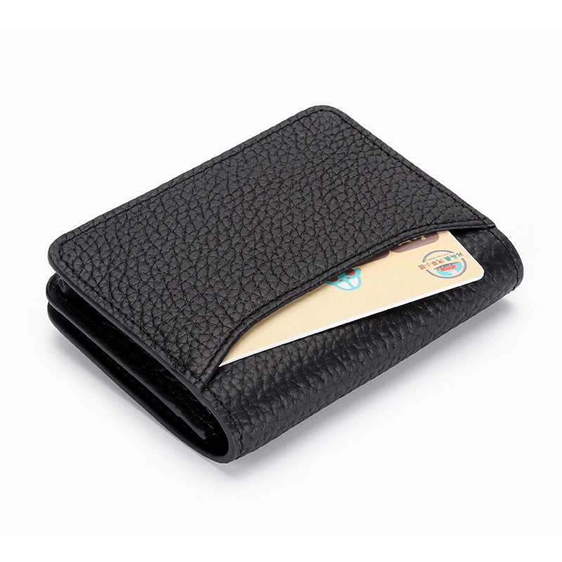 Women's Leather Short Fashion First Layer Cowhide Purses