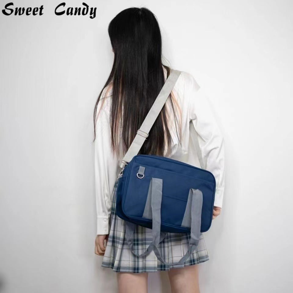 Orthodox Basic Style Uniform College Portable Handbags