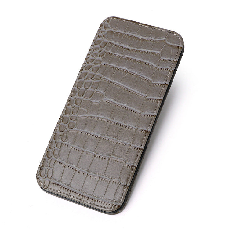 Trendy Korean Style Long Crocodile Pattern Card Holder