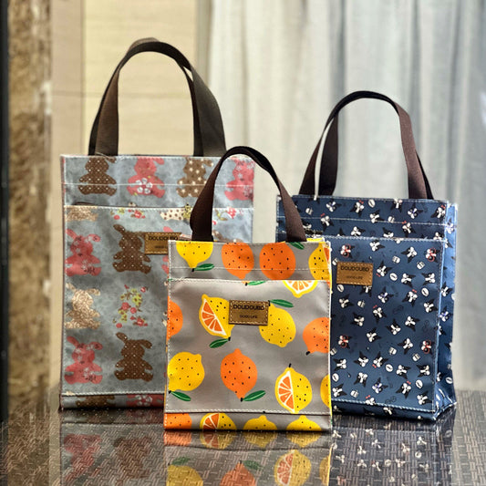 Korean Style Waterproof Lunch Box Commuter Make-up File Handbags