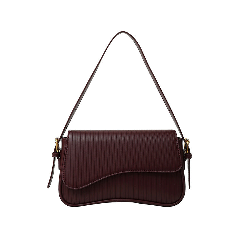 Women's Trendy Simple Personalized Solid Color Winter High Texture Shoulder Bags