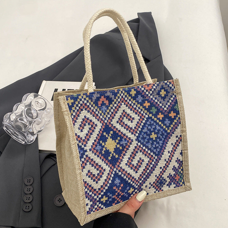 Women's Ethnic Style Canvas Summer Fashion Out Handbags