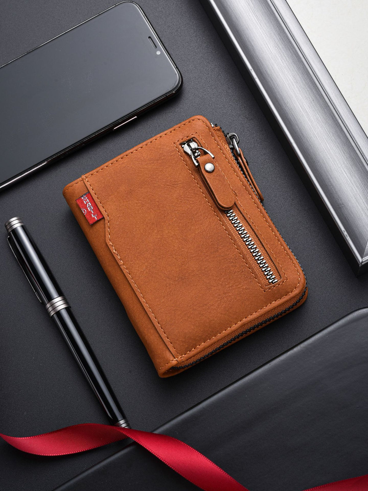Men's Zipper Multiple Slots Large Capacity Cool Multifunctional Men's Wallet