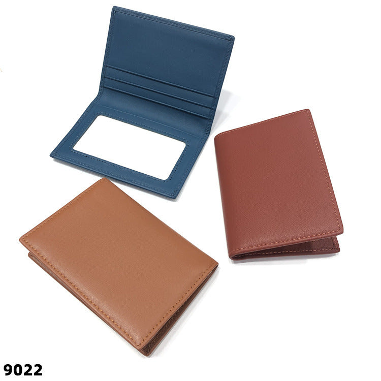 Men's Genuine Leather Business Style Cowhide Simple Credit Female Card Holder