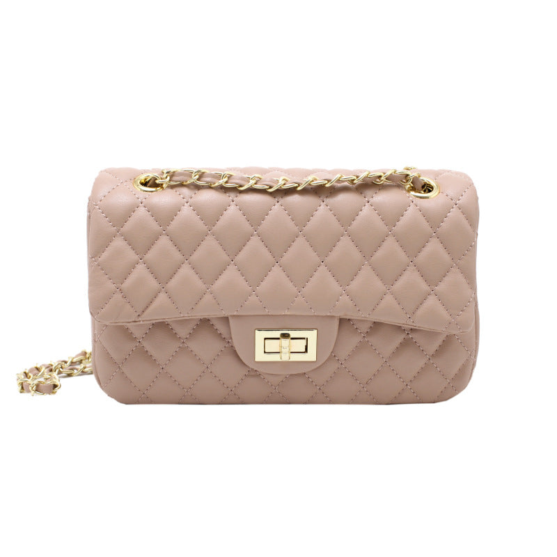 Women's Latch Rhombus Trendy Retro Textured Super Hot Women's Shoulder Bag