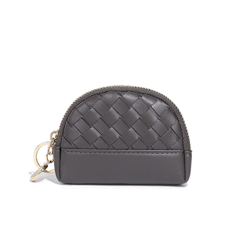 Creative Women's Hand-woven Simple Leather Zipper Ladies Wallet