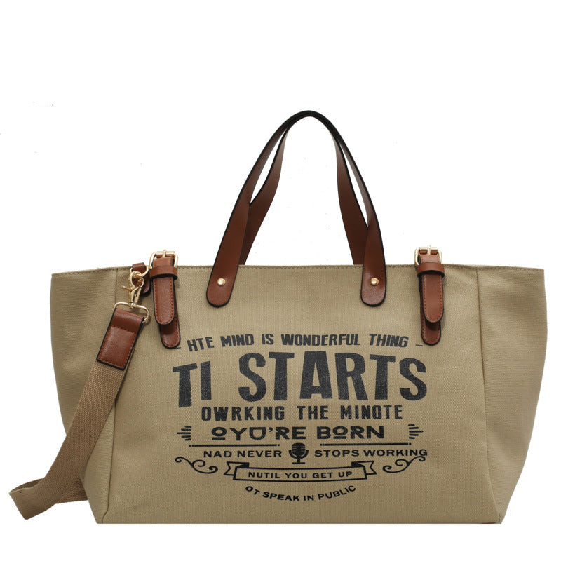 Women's Canvas Korean Style Large Capacity Handbags