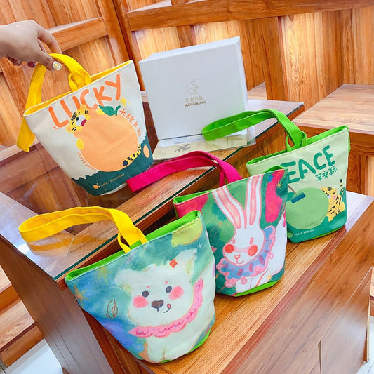 Comfortable Outing Snack Canvas Cute Style Handbags