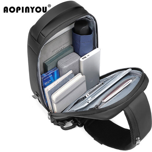 New Elegant Boys Fashion Business Portable Men's Chest Bags