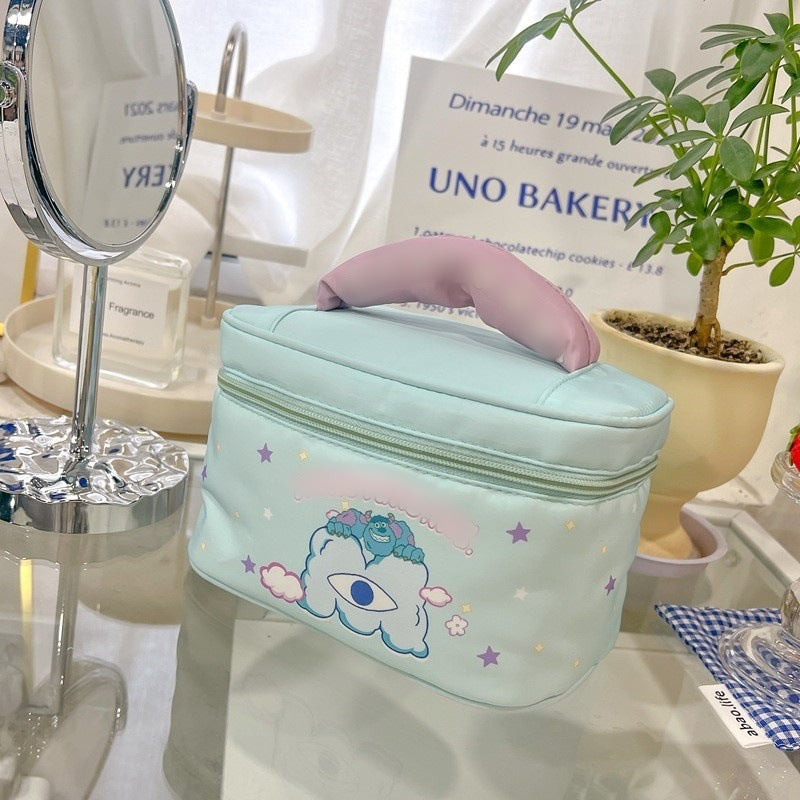 Women's Convenient Style Simple Fashion Portable Cartoon Bear Printed Cosmetic Bags