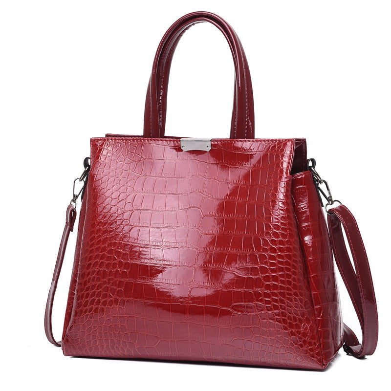 Women's Match Sets Autumn Fashion Crocodile Pattern Women's Shoulder Bag