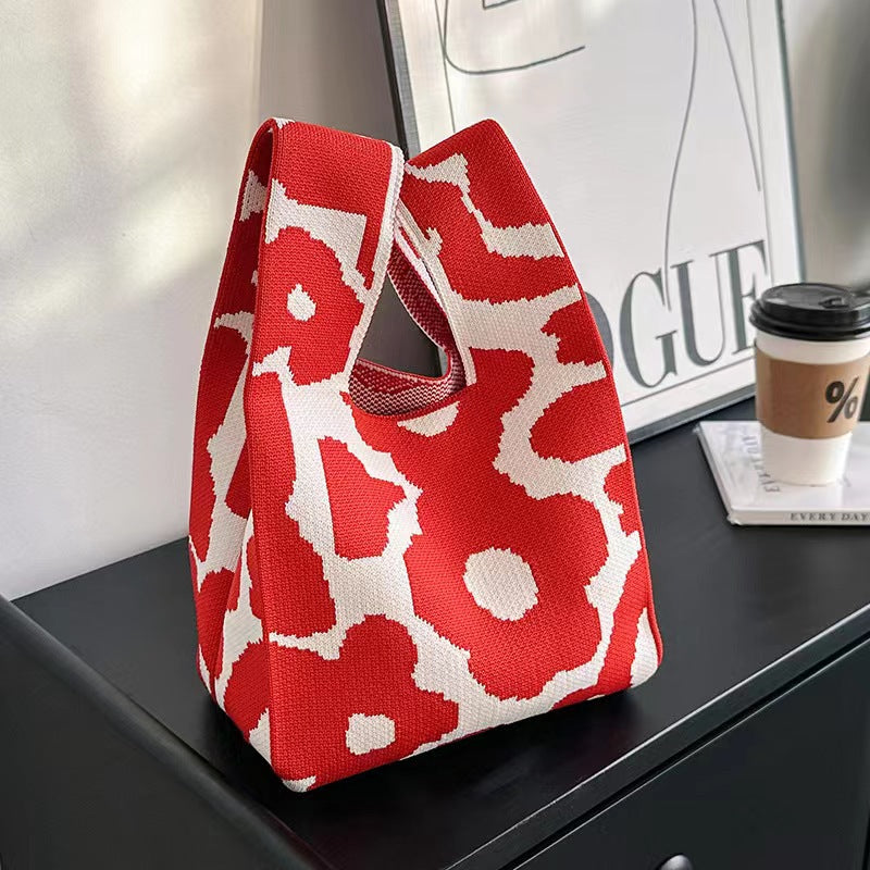 Casual Stylish Women's Knitted Wrist Single Handbags