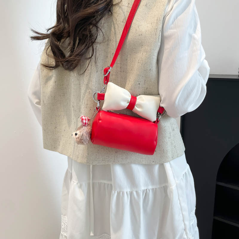 Women's Spring Korean Texture Fashion Bow Western Style Large Capacity Women's Shoulder Bag