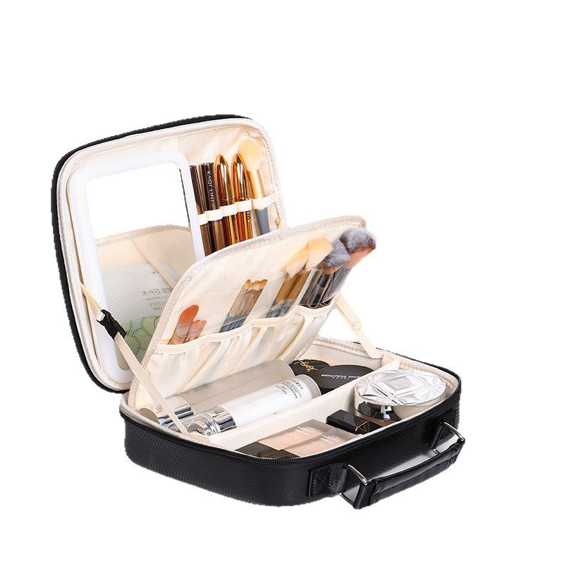 Women's Mirror Portable Versatile Large Capacity Storage Bags