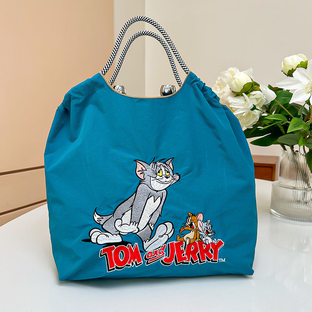 Authorized Embroidered Shopping Female Cartoon Fashion Portable Shoulder Bags