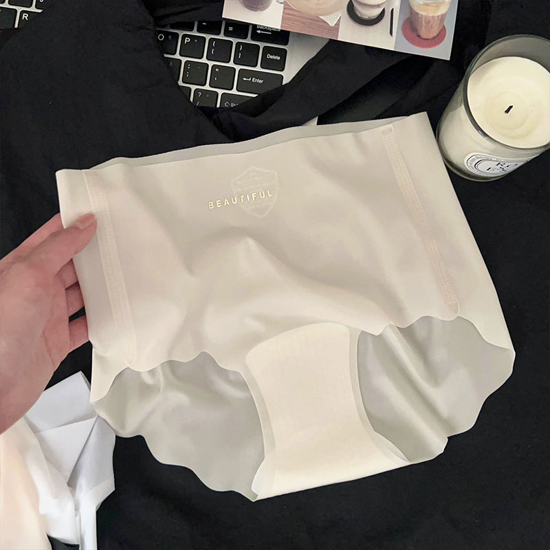 Women's Ice Silk Nude Feel Lengthened Crotch Breathable Panties