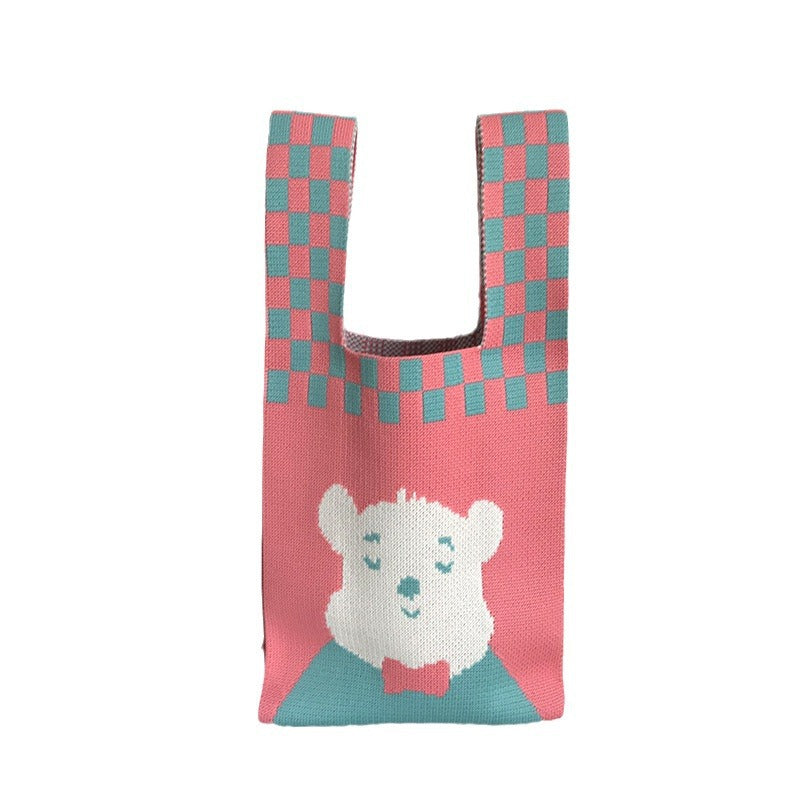 Women's Knitted Wool Vest Version Hand Carrying Handbags